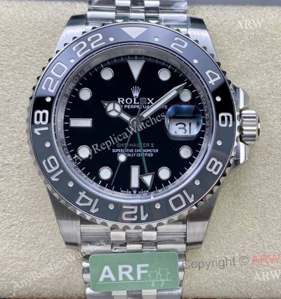 ARF Replica Rolex 2024 GMT-Master II Black-Grey Bezel Swiss 3285 Jubilee Band